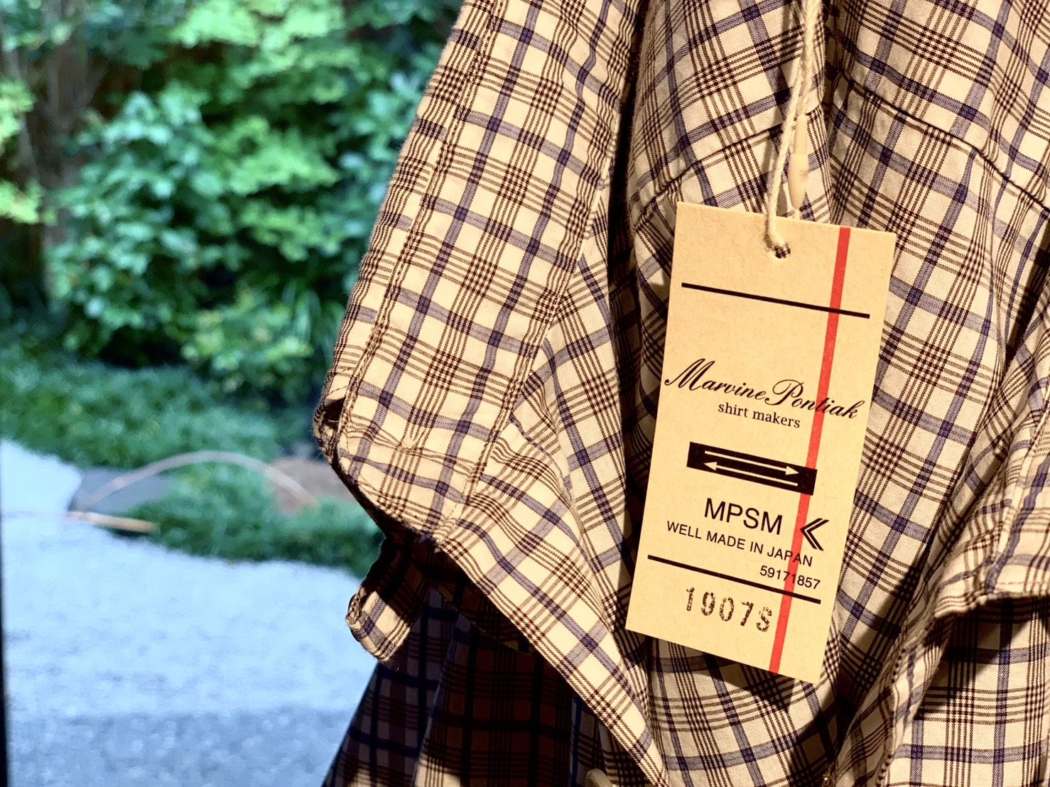 セール大阪 marvin pontiak shirt makers チェック ロングシャツ